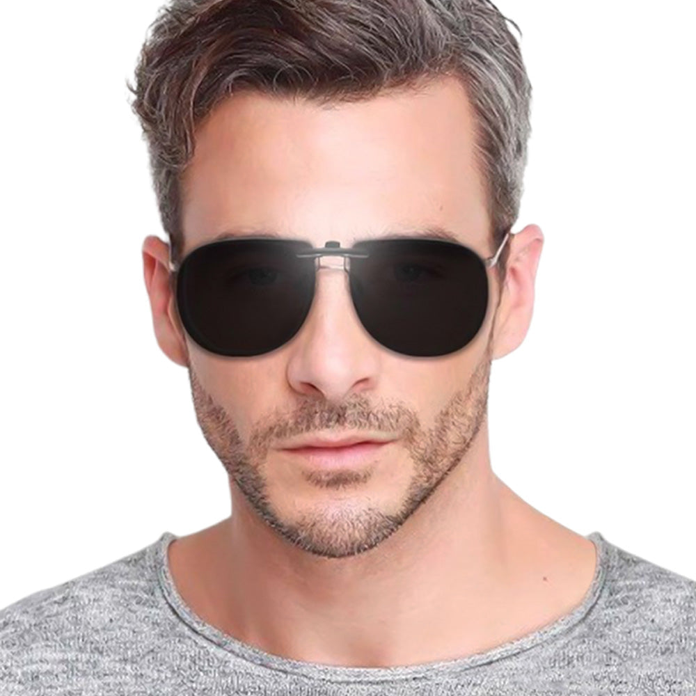 Unisex Polarized Flip Up Clip On Sunglasses For Outdoor Fishing Driving