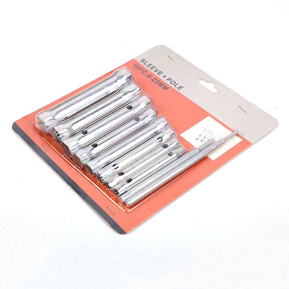 10Pcs Spanner Wrench Set for Shower Valves and Spark Plugs Extended Wrench 6-22mm