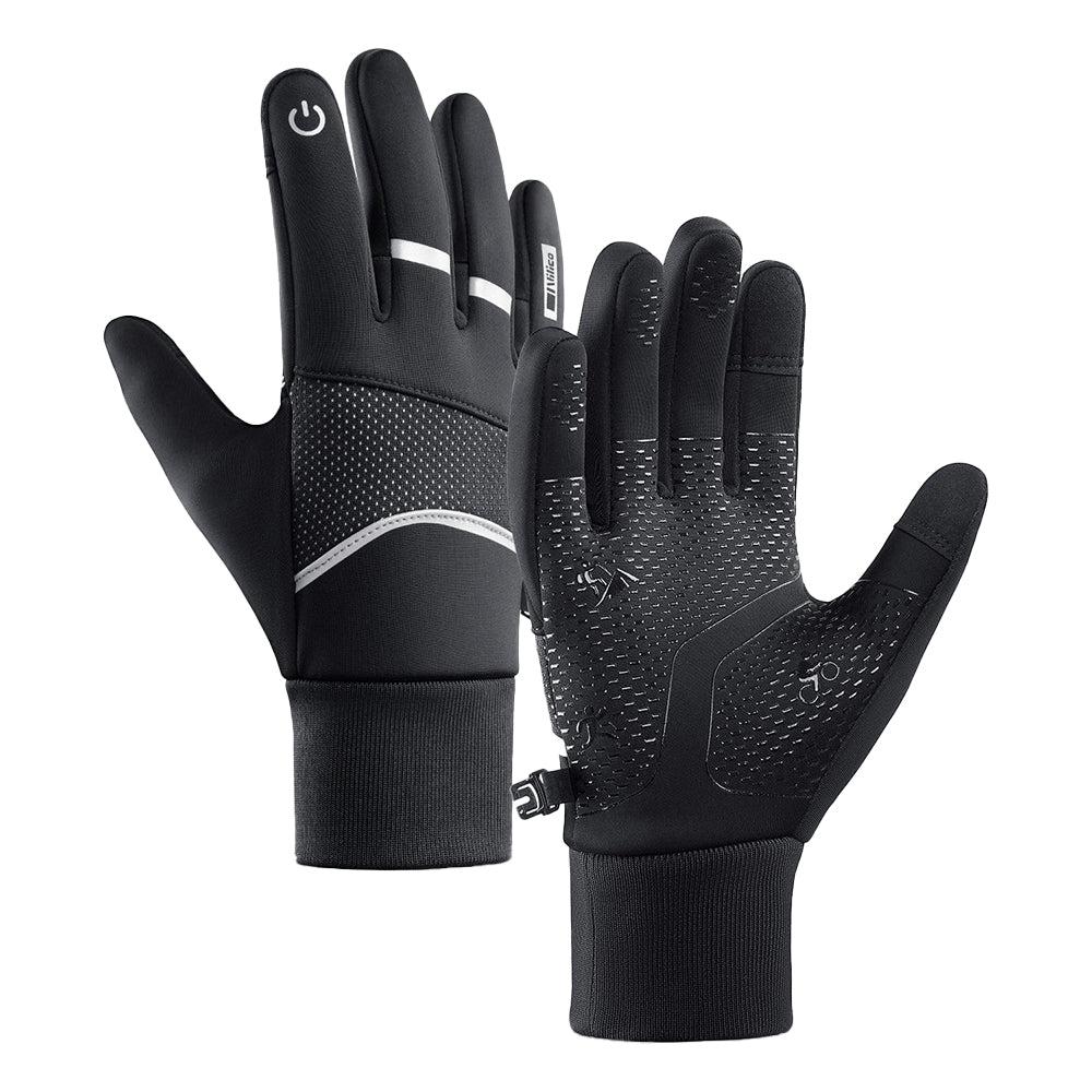 Unisex Touch Screen Gloves Winter Warm Riding Gloves Running Mittens Black