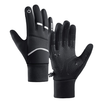 Unisex Touch Screen Gloves Winter Warm Riding Gloves Running Mittens Black