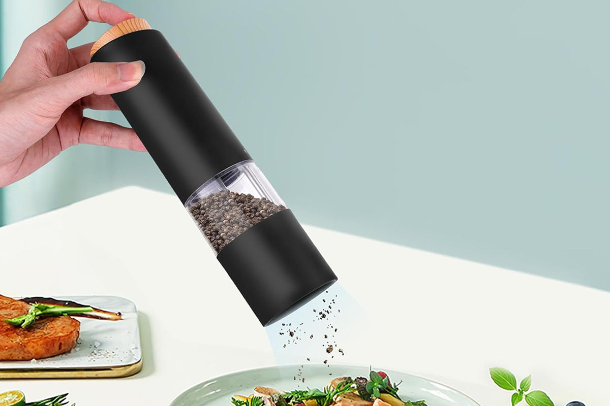 2PCS Pepper Grinder LED Light Adjustable Coarseness
