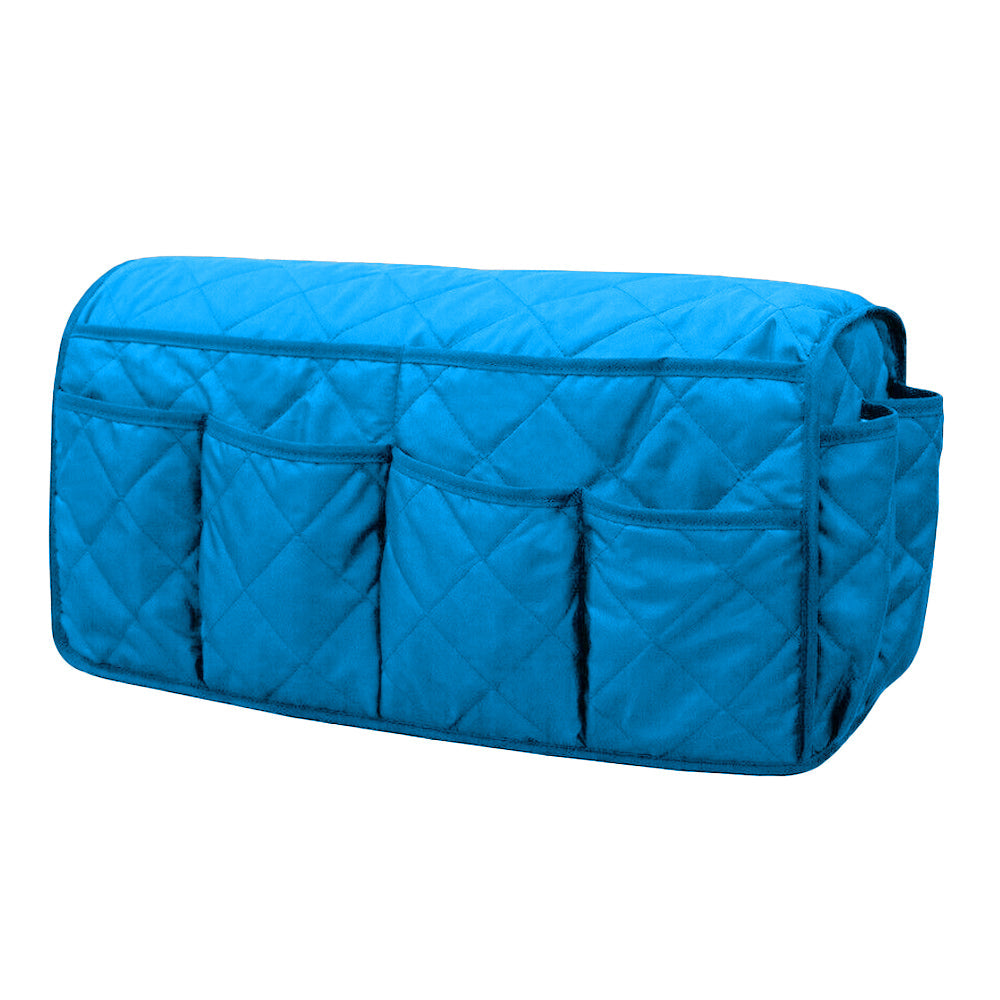 14 Pocket Sofa Armrest Organizer Remote Control Holder Storage Bag for Recliner Couch Armchair Blue