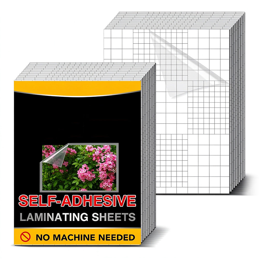 50 Self Adhesive Cold Laminating Sheets for Photos and Documents