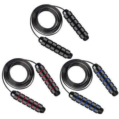 3 Pcs Adjustable Speed Jump Rope with Ball Bearing Foam Handles