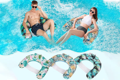 3pcs Inflatable Pool Float Chair Thickened Inflatable Pool Floating Bed Pool Hammock for Adults Swimming Pool Toys-Each of Color