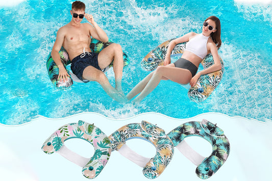 3pcs Inflatable Pool Float Chair Thickened Inflatable Pool Floating Bed Pool Hammock for Adults Swimming Pool Toys-Each of Color