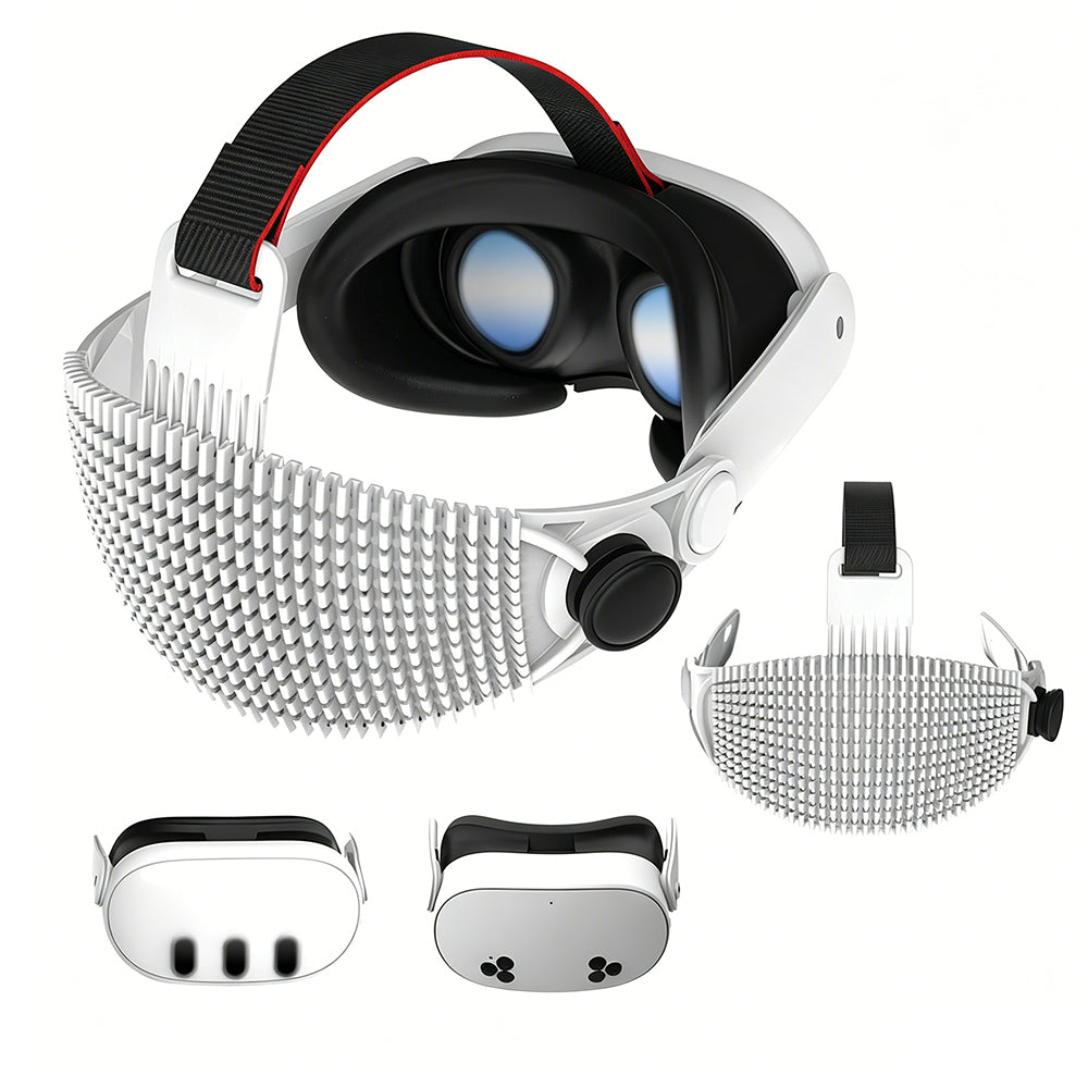 Adjustable Soft Head Strap Compatible with Quest 3 and 3S-White