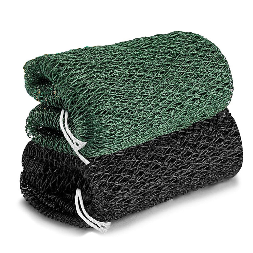 2Pcs African Net Sponge Nylon Bath Scrubber-Green