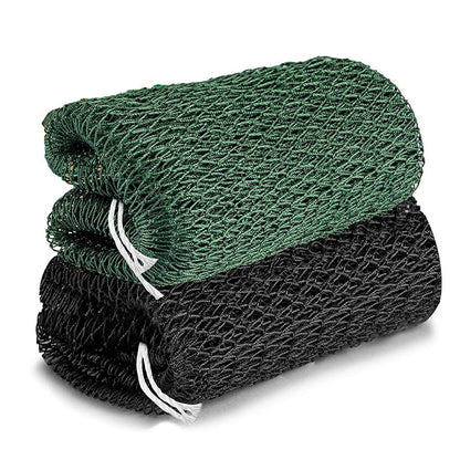 2Pcs African Net Sponge Nylon Bath Scrubber-Green