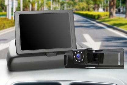 4.3 Inches LCD Monitor Car Reverse Camera Kit Rear View Backup IR Night Vision