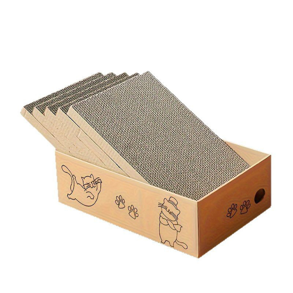 5Pcs Cat Scratcher Cardboard Box Cat Scratching Pad for Indoor Cats and Kitten