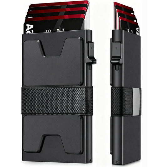 RFID Aluminum Slim Pop-Up Business Card Holder