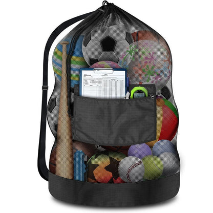 Soccer Ball Bag Drawstring Mesh Ball Bag for Gym Beach Cloth