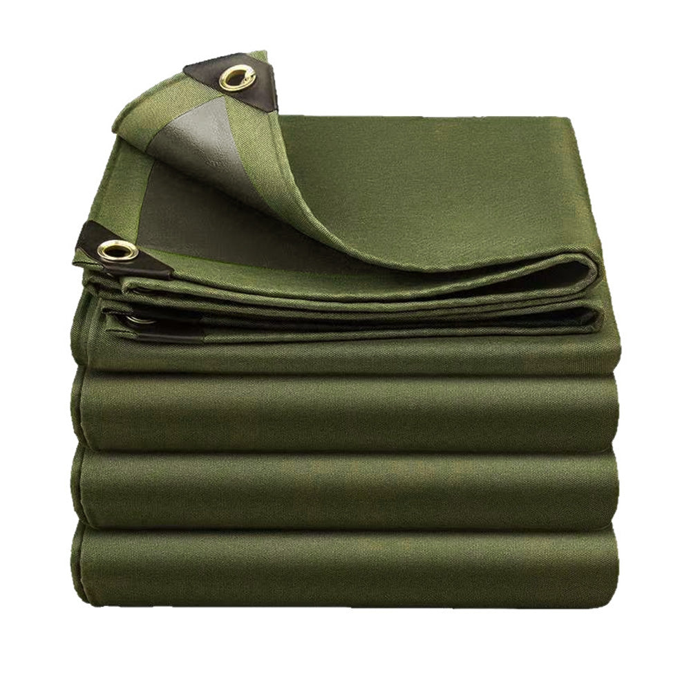 Heavy Duty Waterproof Canvas Tarp with Metal Grommets for Camping Sunshade Rain Cover