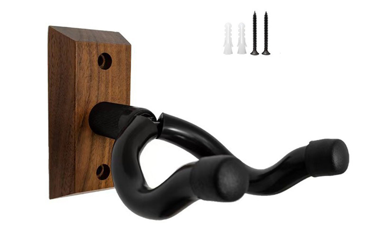 Black Walnut U Shaped Wall Hanger for Guitar Banjo Bass
