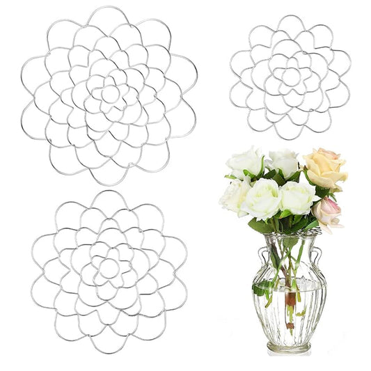 Set of 3Pcs Stainless Steel Easy Arranger Flower Holders