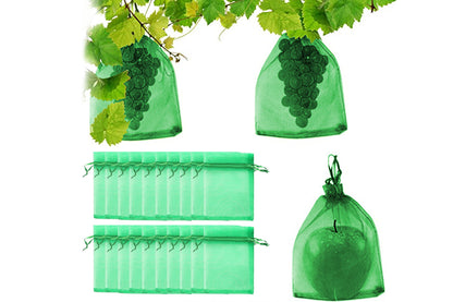 20 Pcs Fruit Protection Bags for Fruit Trees Green Mesh-Green
