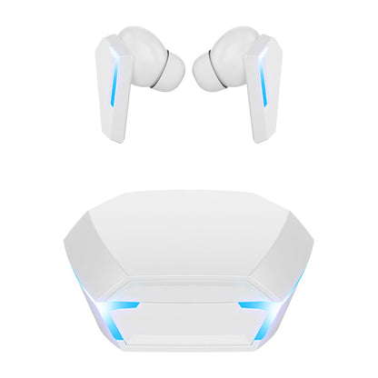 Wireless Bluetooth Gaming Earphones In-Ear Headsets with Breathing Light White