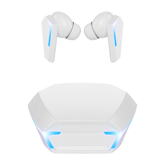 Wireless Bluetooth Gaming Earphones In-Ear Headsets with Breathing Light White