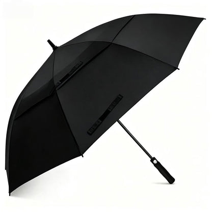Auto Open Double-Layer Golf Umbrella Windproof 30-Inch - Black