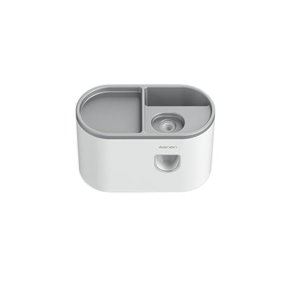 Wall Mounted Toothbrush Holder for Bathroom Automatic Toothpaste Dispenser Kit-Gray