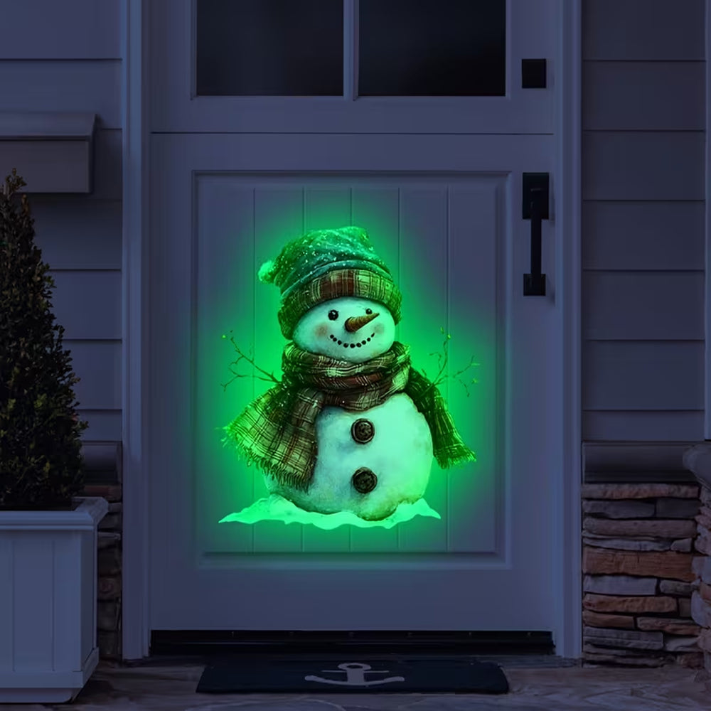 Christmas Glow in the Dark Wall Sticker Self Adhesive Snowman Sticker