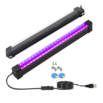 2 Pcs LED UV Black Light Bar with USB Cord for Party Glow