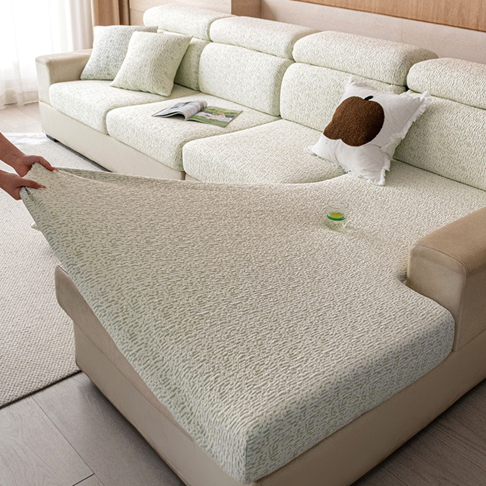 Cool-Touch Stretch Sofa Seat Cover Anti-Scratch Cushion Slipcover Green M
