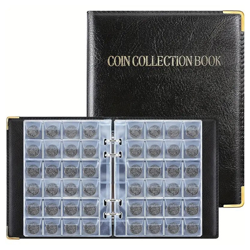 480-Slot Coin Collection Album with Removable Pages Coin Storage Book