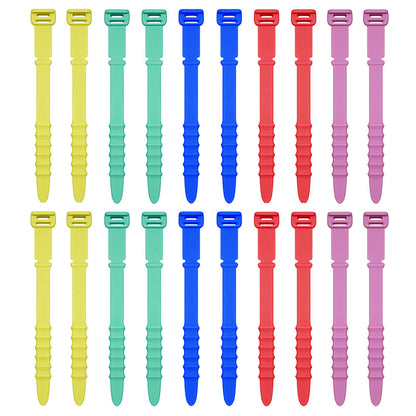 40pcs Fishbone Cable Winder Cord Clip Organizer Earphone Cable Protector USB Wire Tie