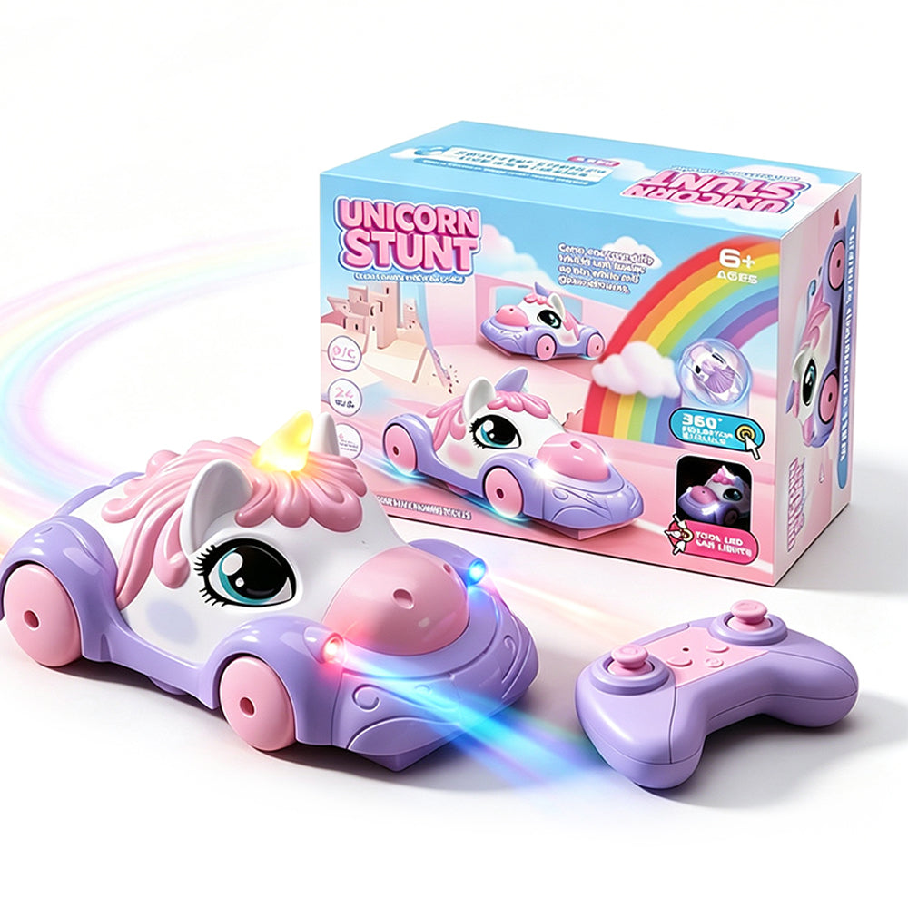 RC Wall Climbing Car Unicorn Toy Car with LED Lights for Ceiling Wall