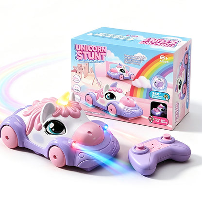 RC Wall Climbing Car Unicorn Toy Car with LED Lights for Ceiling Wall