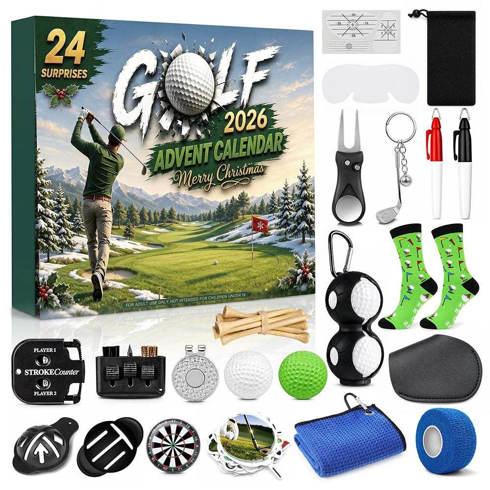 24 Day Countdown Golf Advent Calendar Christmas Golf Gifts for Men