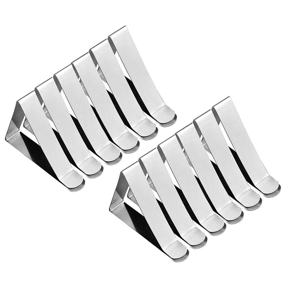 12Pcs Elastic 403 Stainless Steel Tablecloth Clips