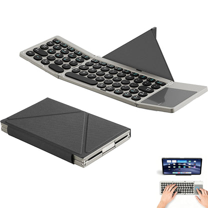 Tri Fold Bluetooth Keyboard with Touchpad Stand