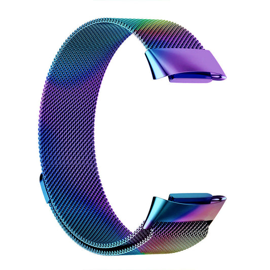 For Fitbit Charge 5 Replacement Stainless Steel Magnet Strap Milanese Band Colorful
