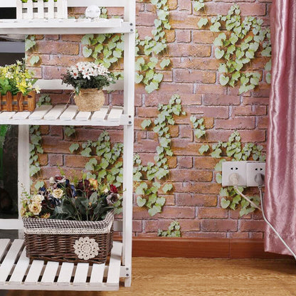 Leaf Rattan Wall Mural Art 3D Wall Muralcreative Wall Stickers Parthenocissus Removable Wallpaper