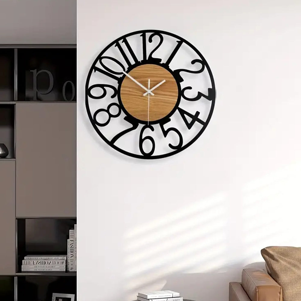 Silent Wall Clock Battery Operated Home Office Wall Decor