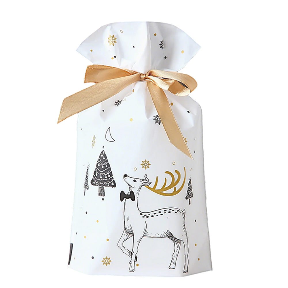 50PCS Christmas Candy Treat Bags Gift Wrapping Drawstring Bags for Holiday Parties Style 1