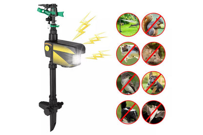 Motion Activated Sprinkler Animal Repellent for Yard Solar Powered Deer Cat and Squirrel Deterrent