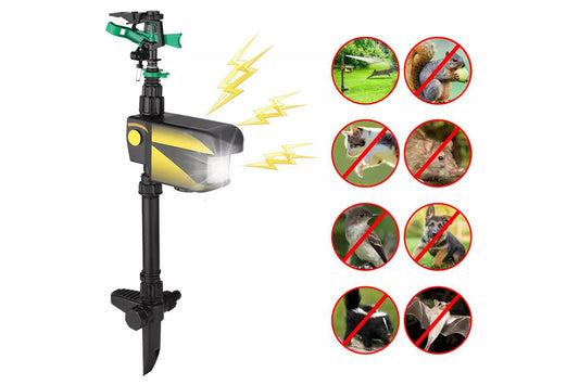 Motion Activated Sprinkler Animal Repellent for Yard Solar Powered Deer Cat and Squirrel Deterrent