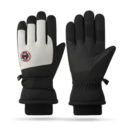 Pair of Touch Screen Sports Gloves Winter Warm Mittens Non-slip Ski Gloves Black