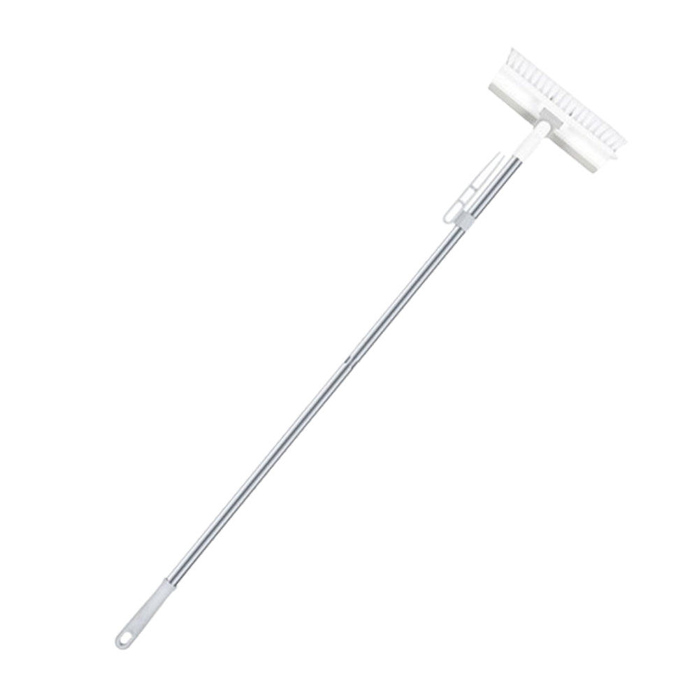 3-in-1 Multifunctional Scrape Cleaning Brush Rotating Corner Floor Scrub Brush with Long Handle White