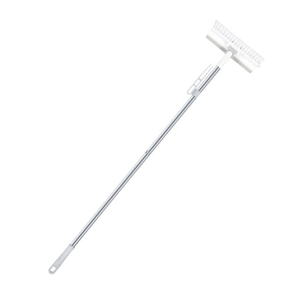 3-in-1 Multifunctional Scrape Cleaning Brush Rotating Corner Floor Scrub Brush with Long Handle White