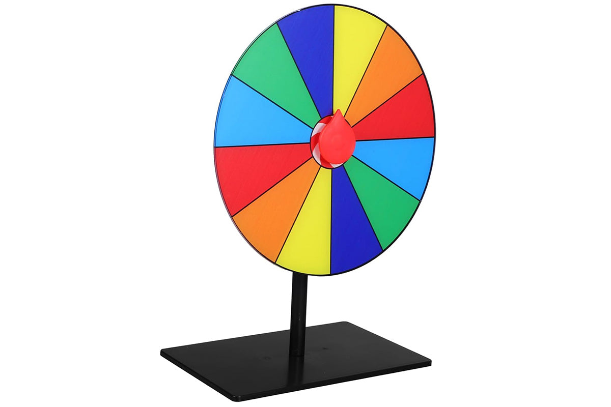 12-Slot 20cm Lucky Prize Wheel Tabletop Spin Game for Party Events and Raffles