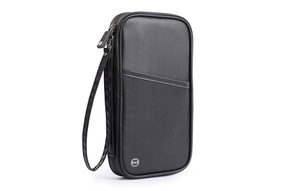 Travel Wallet and Family Passport Holder RFID Blocking Document Organizer-Black