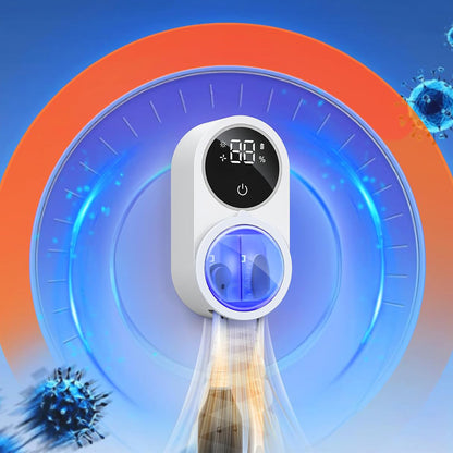 Wall Mounted Toothbrush Holder and Cleaner with Smart Light Cleaning and Fan Drying
