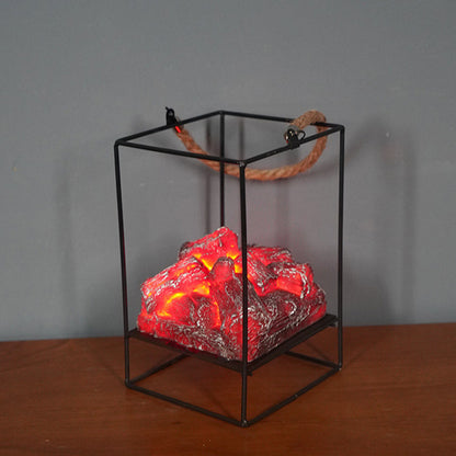LED Fireplace Living Room Bedroom Terrace Ornaments Halloween Christmas Decor Light Style 2