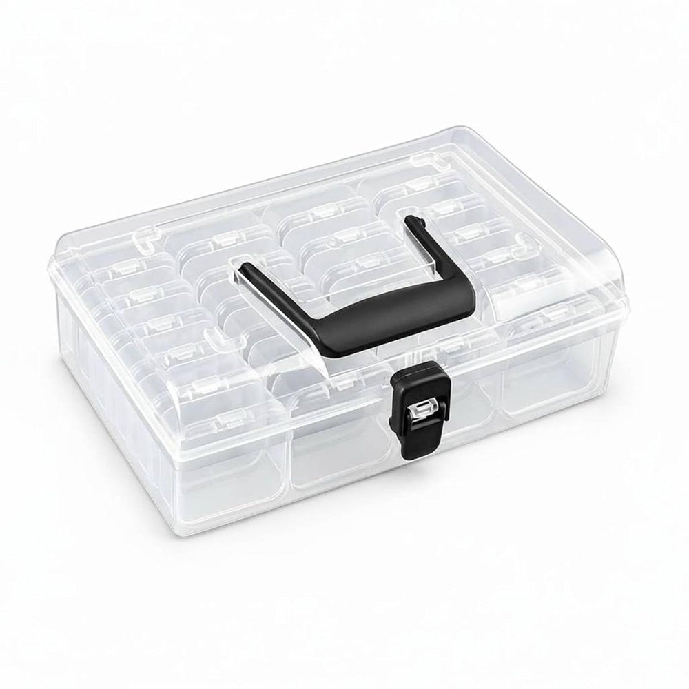 Clear Beads Storage Box 24-Grid Small Container Set