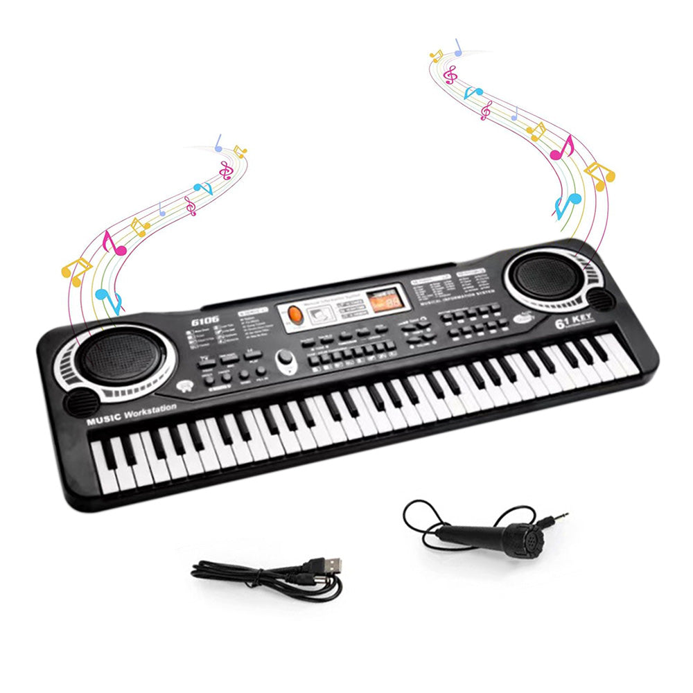 61 Keys Electric Piano Music Keyboard For Kids Beginner With Microphone